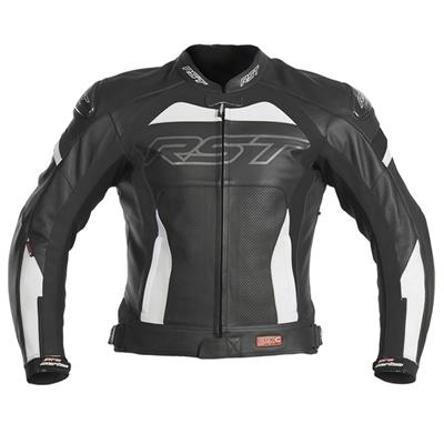 RST PRO SERIES CPXC LEATHER JACKET BLK/WHT SIZE 56